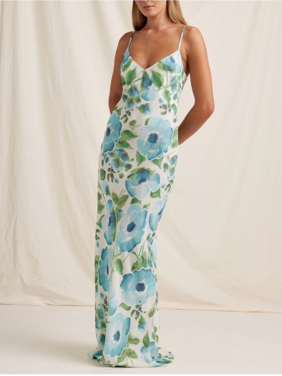 Peony Floral Maxi Slip Dress